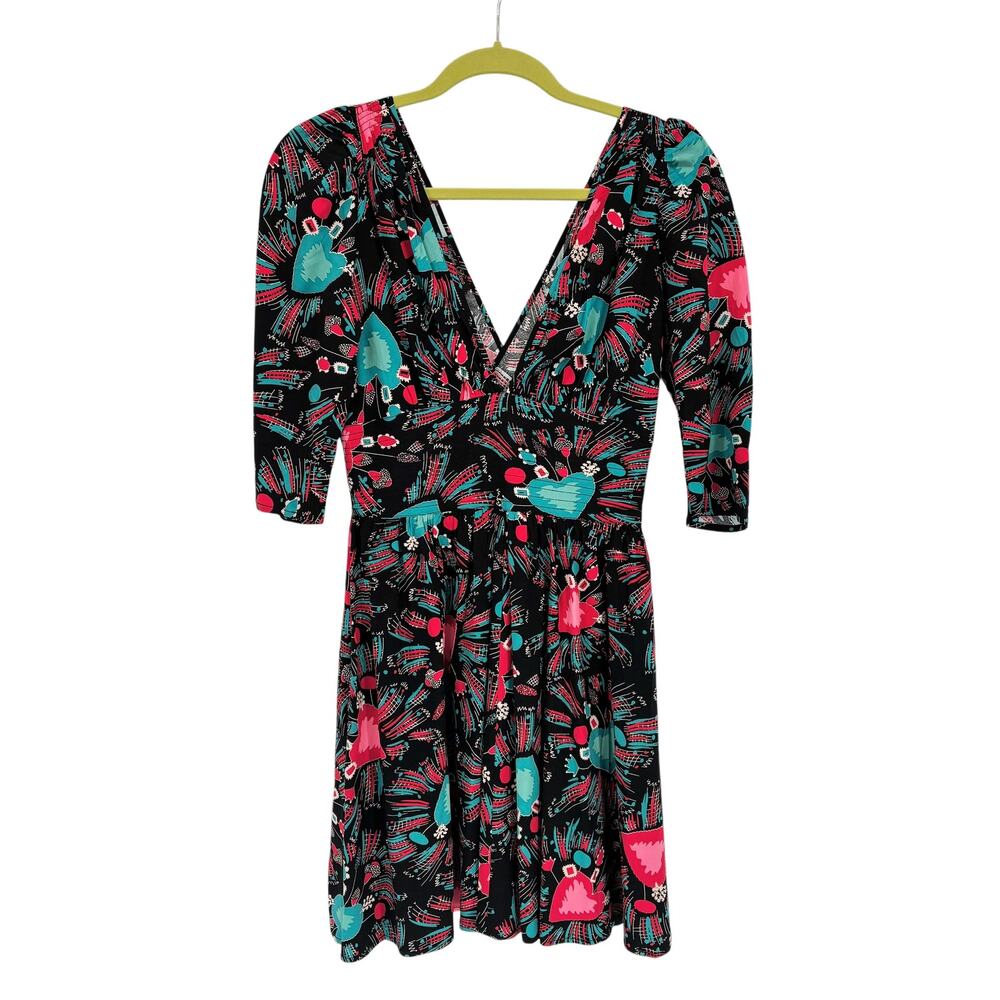 New NoTag Trashy Diva Dress 2 Sacred Hearts Rayon Deep Cut Babydoll Vintage Styl